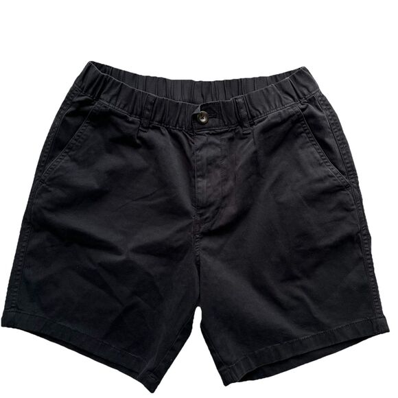 BearBottom Stretch Chino Shorts Comfort Elastic Waistband Men Medium Black 7" - Picture 1 of 11
